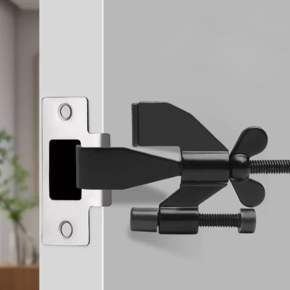 Adjustable Travel Door Lock Portable Heavy Duty Door Stopper Stainless Steel Lightweight Butterfly Door Stopper for Travel Hotel
