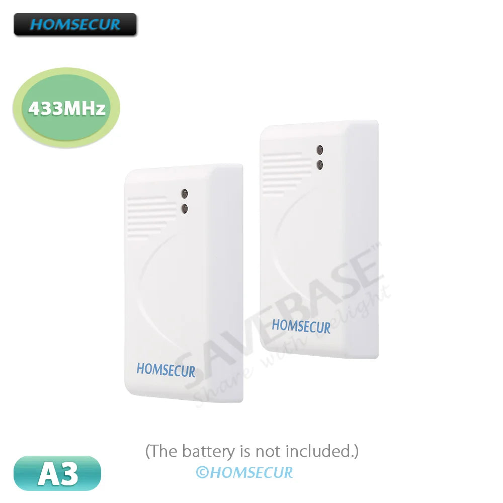 2Pcs 433MHz Wireless Glass Break Sensors Detectors A3 for HOMSECUR 4G Tuya WIFI GSM Home Security Burglar Alarm System
