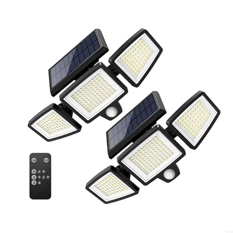 1Pc/2pcs Solar Motion Sensing Light 6500K IP65 Waterproof With 26 Feet Sensing Ranges For Yard Pathway