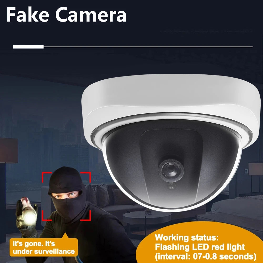 2/3/5/10PCS Indoor Dummy Smart Surveillance Camera Home Dome Fake CCTV Security Camera with Flashing Red LED Lights No battery