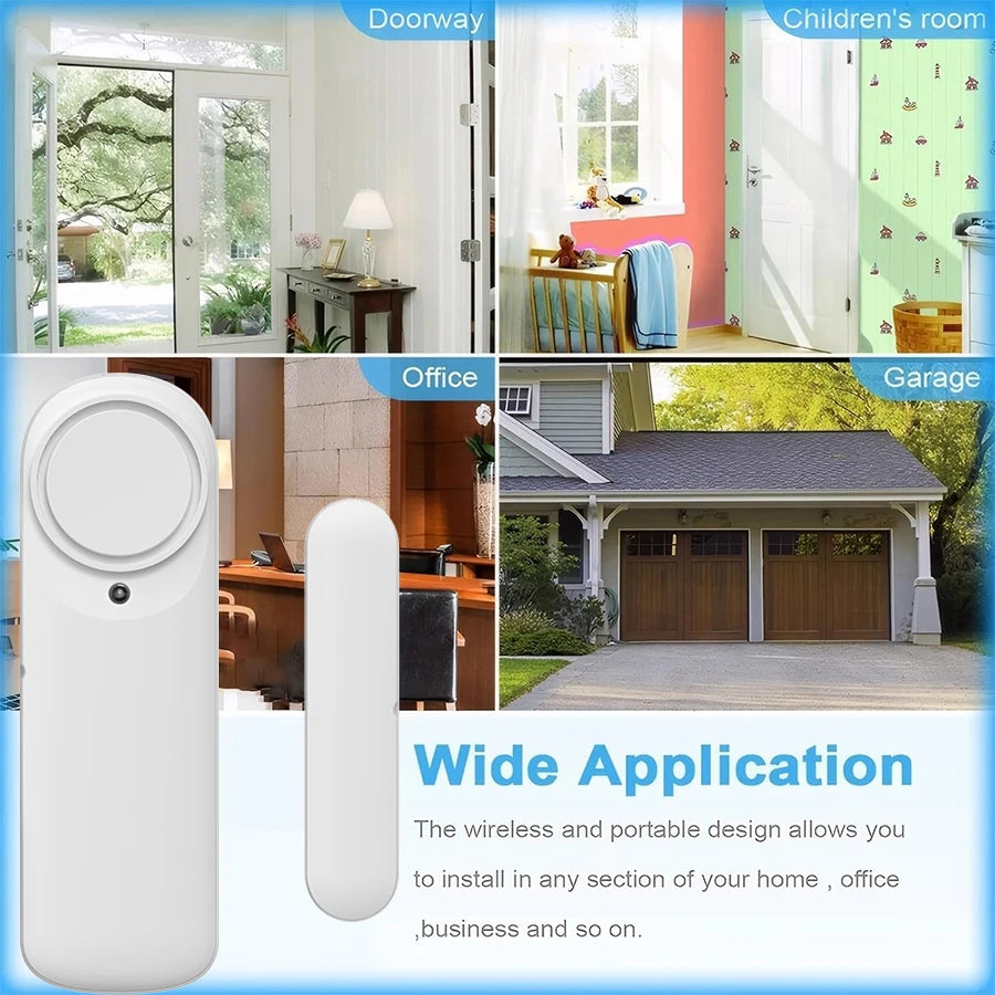Tuya WiFi Bluetooth Door Window Sensor Alarm, Smart Home Security Contact Sensor Works with Alexa Google Assistant