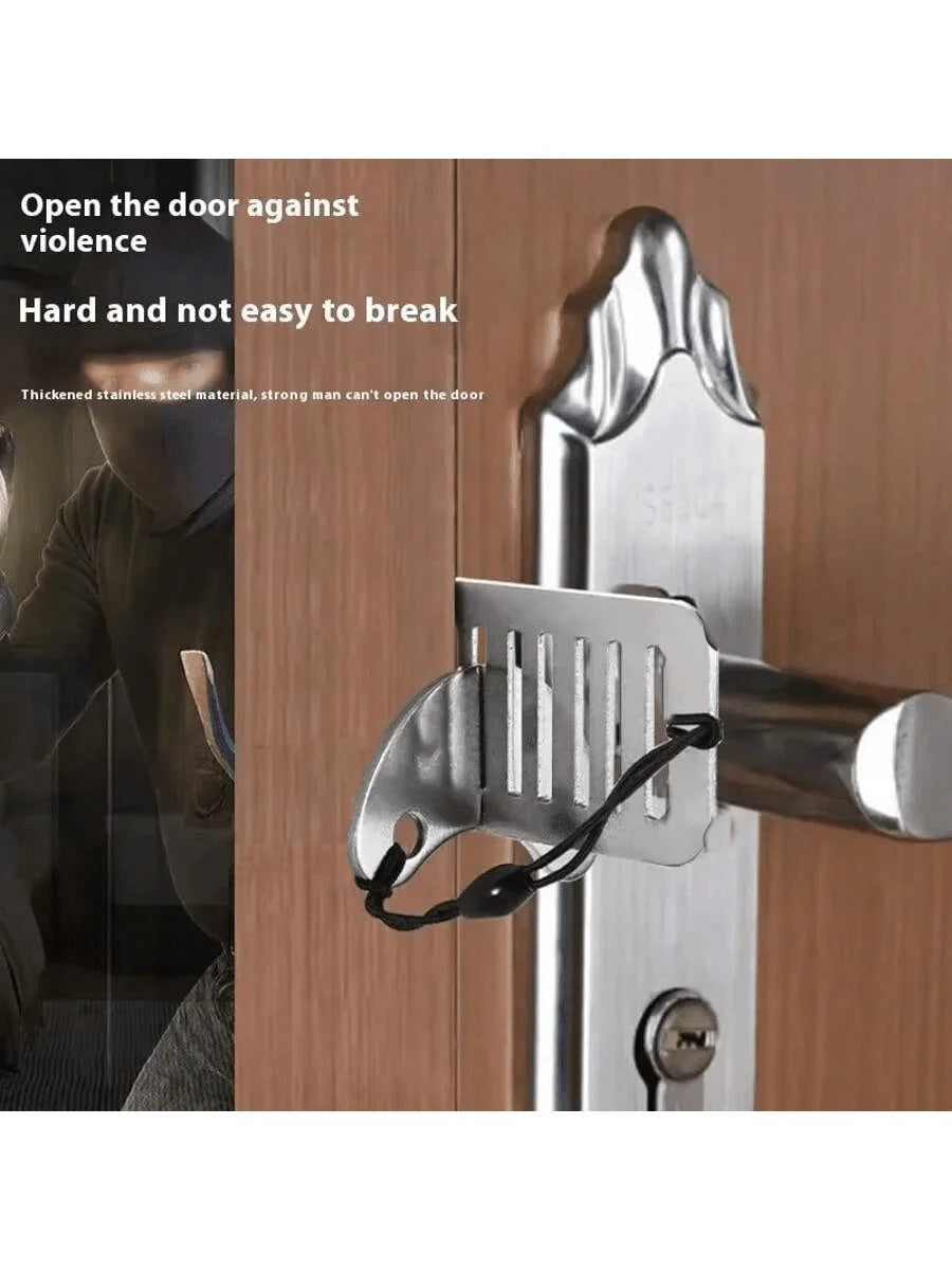 Safety Anti-theft Door Blocker Portable 8cm Stainless Steel Safe Security Tool For Home Privacy Hotel Travel Door Lock Stopper