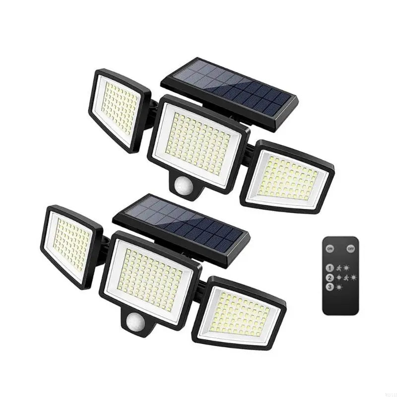 1Pc/2pcs Solar Motion Sensing Light 6500K IP65 Waterproof With 26 Feet Sensing Ranges For Yard Pathway
