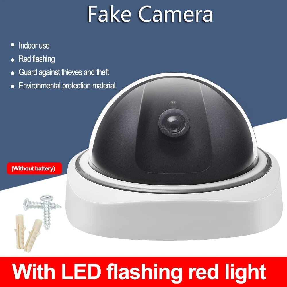 2/3/5/10PCS Indoor Dummy Smart Surveillance Camera Home Dome Fake CCTV Security Camera with Flashing Red LED Lights No battery