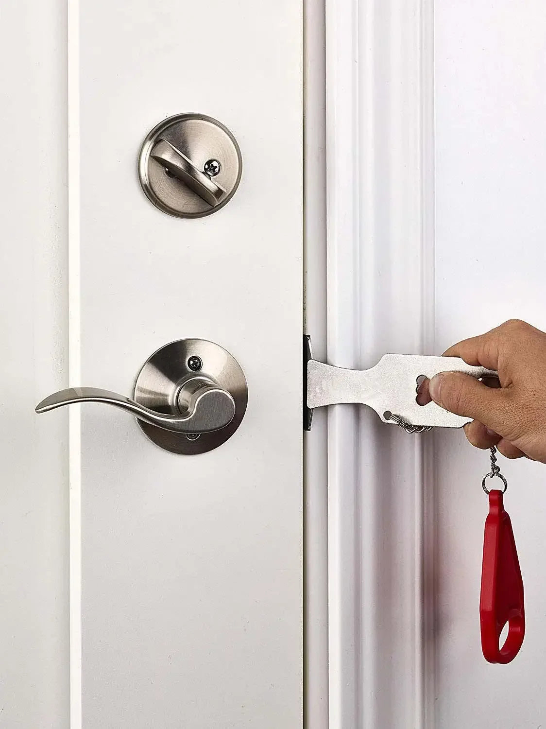 PP Metal Portable Safety Door Lock Replaces for Addalock Compatible Travel Lock Anti Theft Security Privacy Hotel Home Room