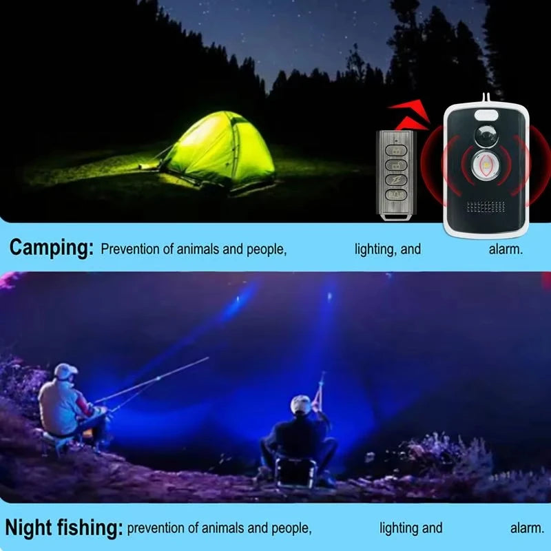 Wireless PIR Infrared Thermal Alarm Remote Control Outdoor Camping Anti-Animal Alarm Human Detection Sensor