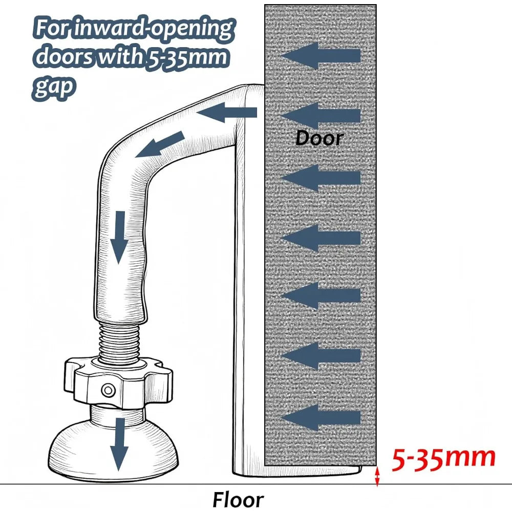 1PC Heavy Duty Metal Portable Door Stopper for Travel No Drill Security Device Anti Theft for Hotel Apartment Home Women Solo