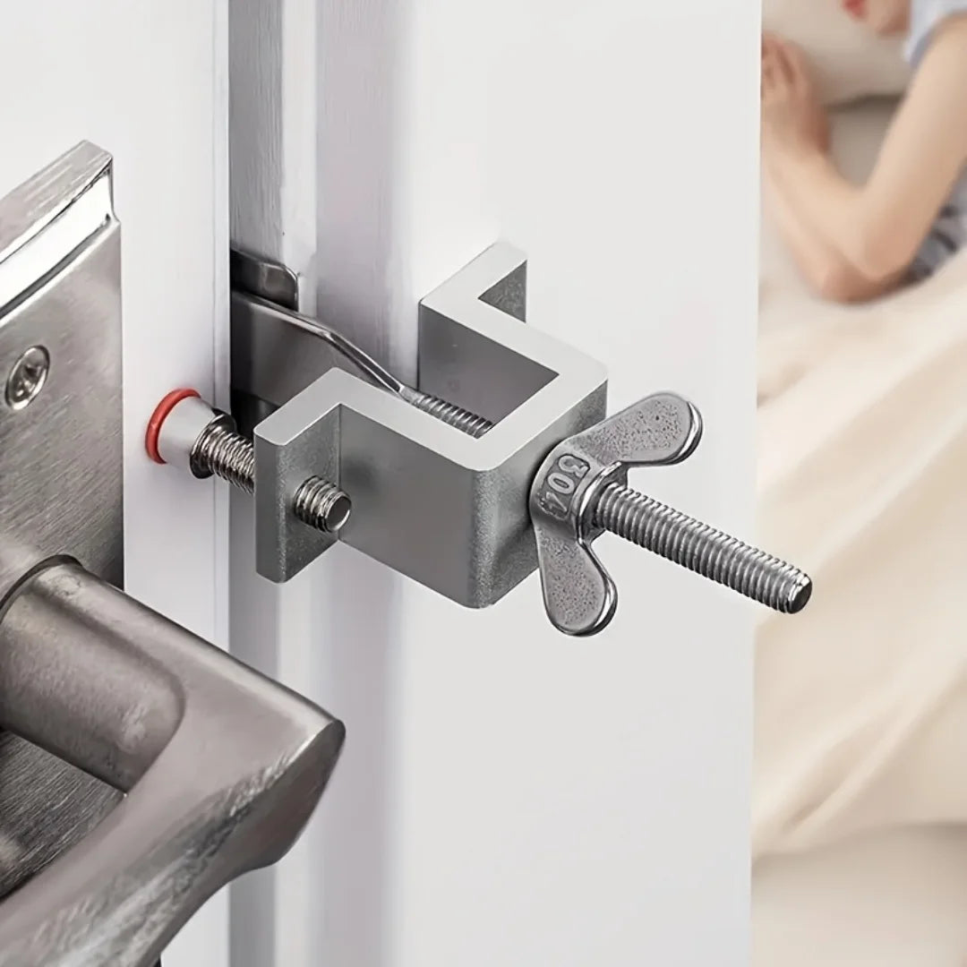Portable Door Lock Dual Nut Adjustment Body Hotel Door Locks Self-Defense Door Stop Travel Anti-theft Door Stopper Safety Lock