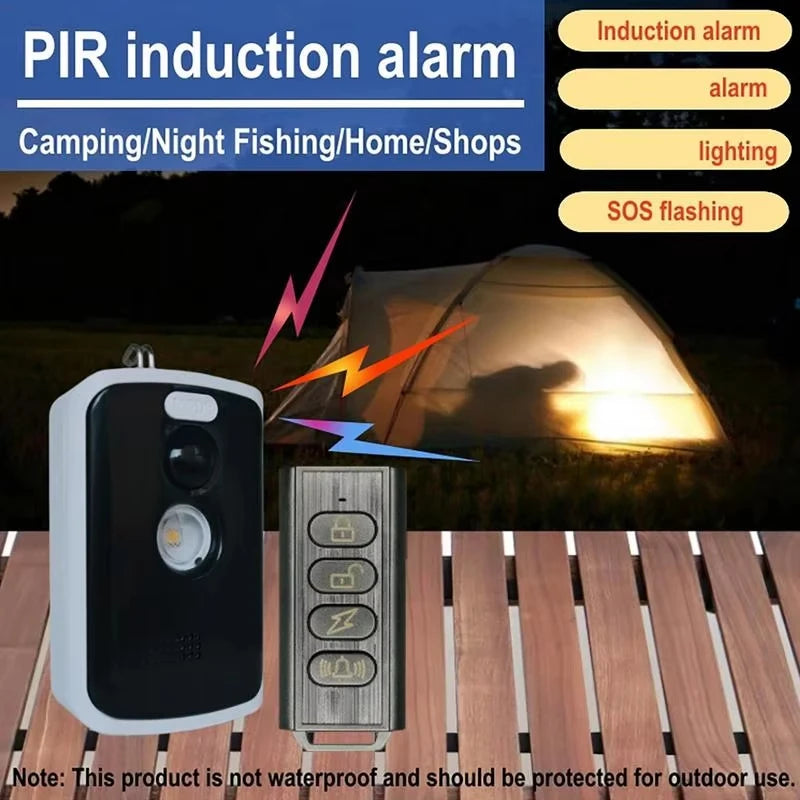 Wireless PIR Infrared Thermal Alarm Remote Control Outdoor Camping Anti-Animal Alarm Human Detection Sensor