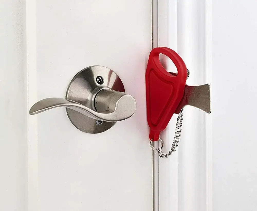 PP Metal Portable Safety Door Lock Replaces for Addalock Compatible Travel Lock Anti Theft Security Privacy Hotel Home Room