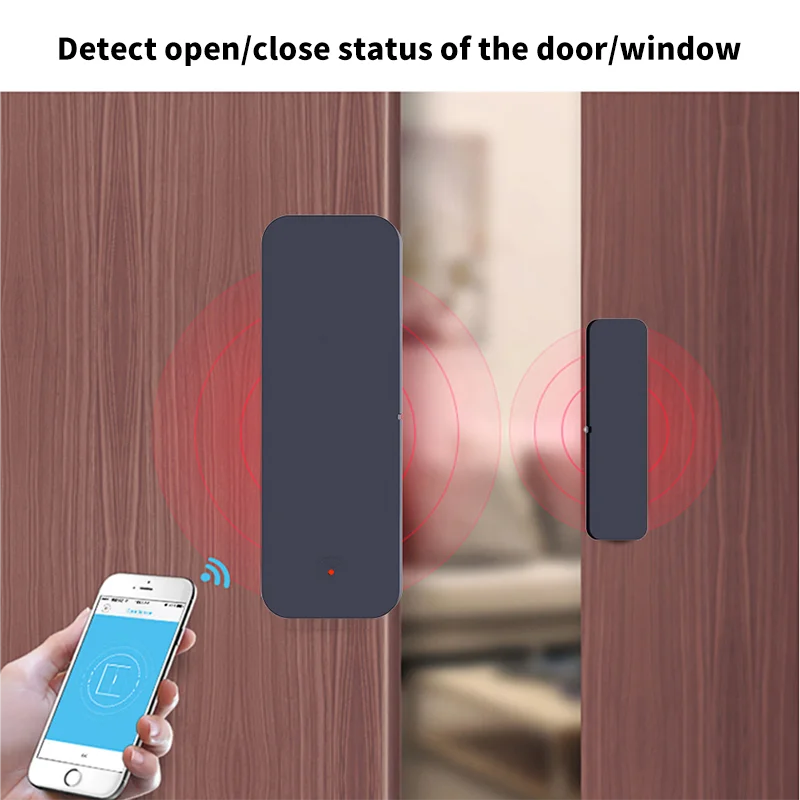 Tuya Zigbee Wifi Smart Door Sensor Window Entry Security Burglar Magnetic Alarm Compatible with Tuya Smart Alexa Google Home