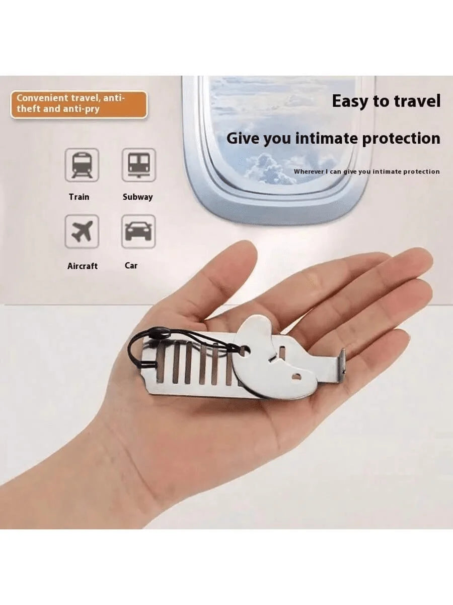 Safety Anti-theft Door Blocker Portable 8cm Stainless Steel Safe Security Tool For Home Privacy Hotel Travel Door Lock Stopper