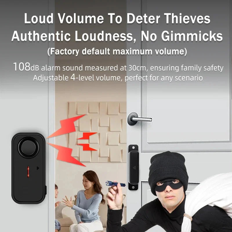 Outdoor Door Window Alarm Sensor Security With Remote Control Burglar Alarm Magnetic Sensor Door Alert System Home Protection