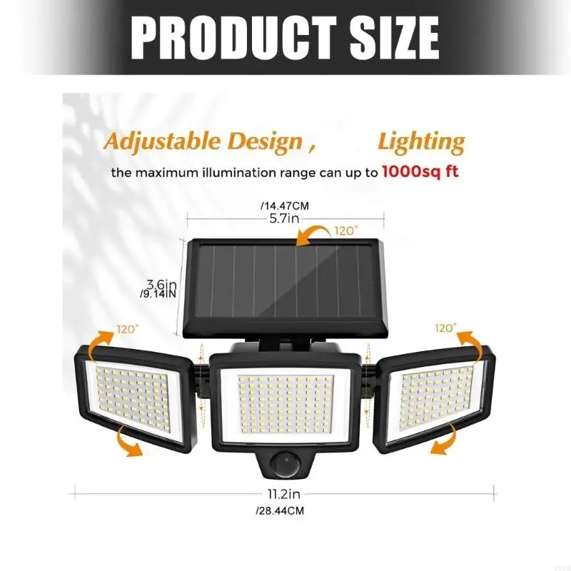 1Pc/2pcs Solar Motion Sensing Light 6500K IP65 Waterproof With 26 Feet Sensing Ranges For Yard Pathway