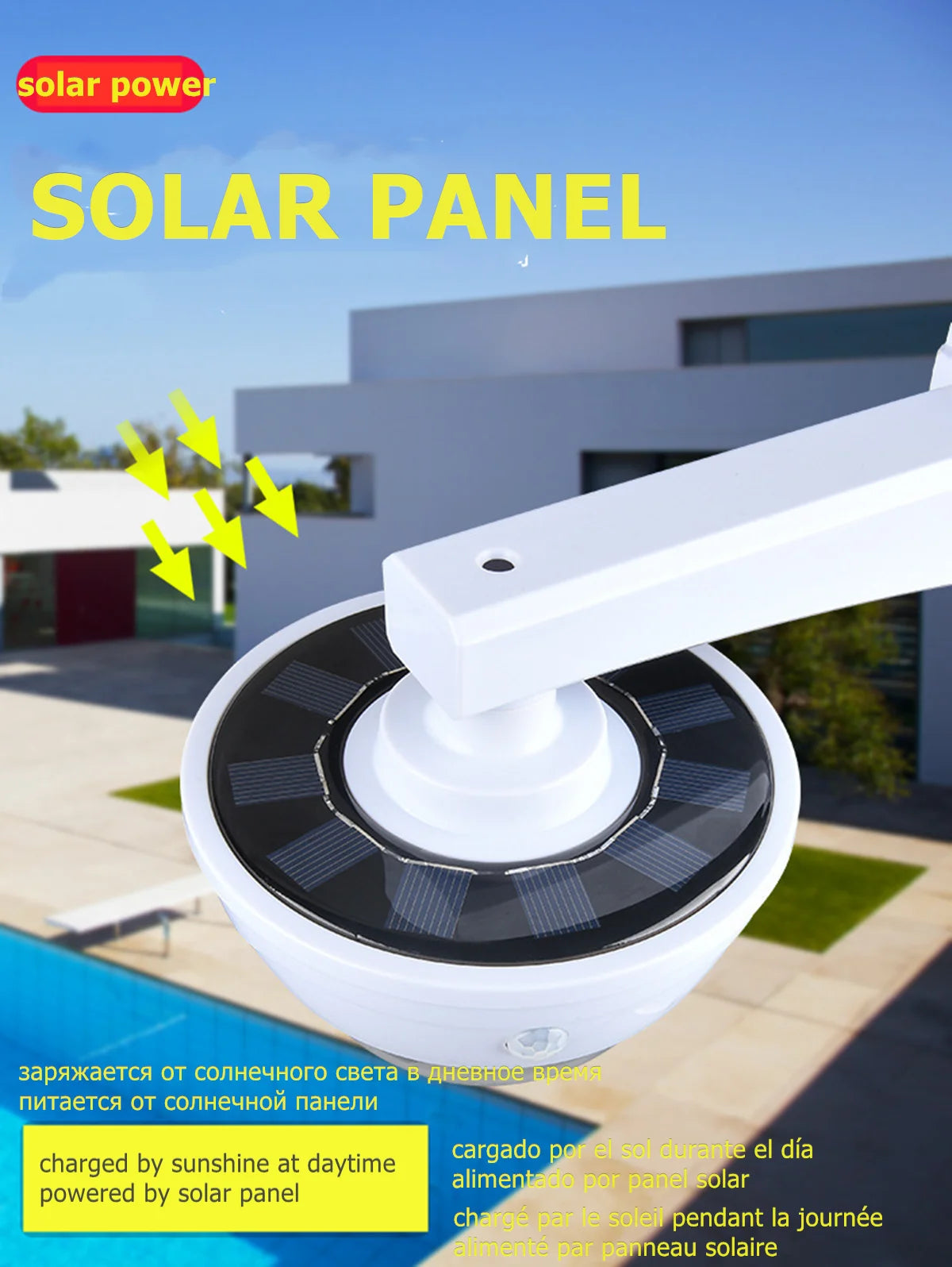 dummy Surveillance fake camera smart outdoor solar battery powered human motion detect flashing light cctv home security cam