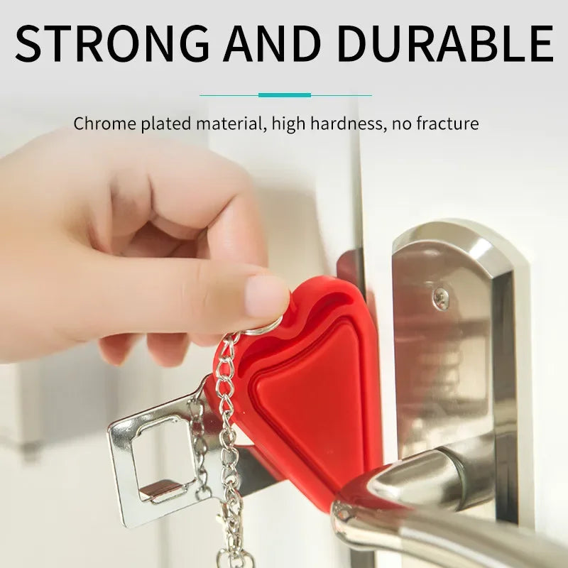 PP Metal Portable Safety Door Lock Replaces for Addalock Compatible Travel Lock Anti Theft Security Privacy Hotel Home Room