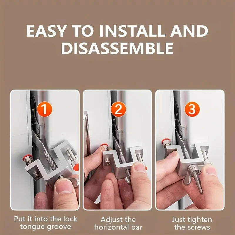 Portable Door Lock Dual Nut Adjustment Body Hotel Door Locks Self-Defense Door Stop Travel Anti-theft Door Stopper Safety Lock