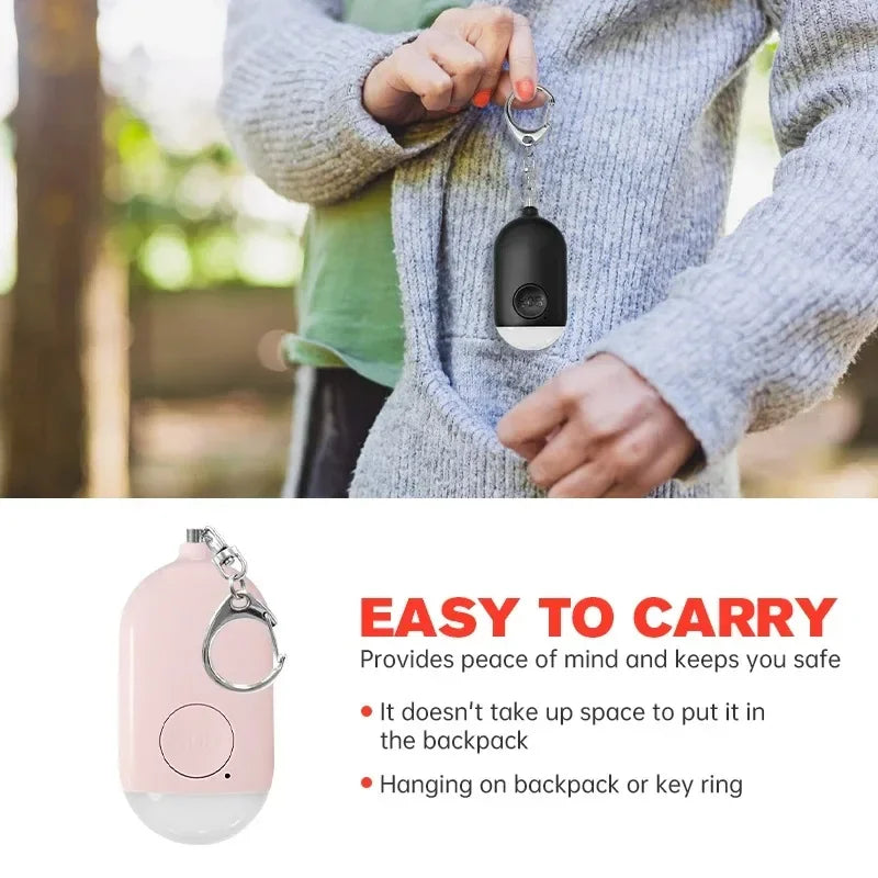 Kids Elderly Women Emergency SOS Personal Alarm 130dB Loud Self-Defense Safety Keychain, Panic Button or Pull Pin Alert Device