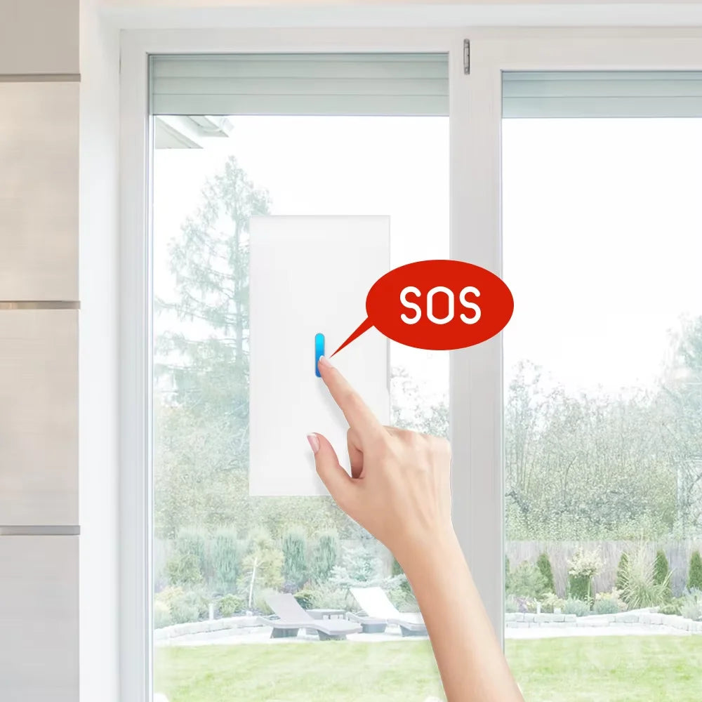 Staniot 433mhz Vibration Detector Window Sensor SOS Button Home Anti-Theft Device Wireless Glass Break Sensor Security Alarm