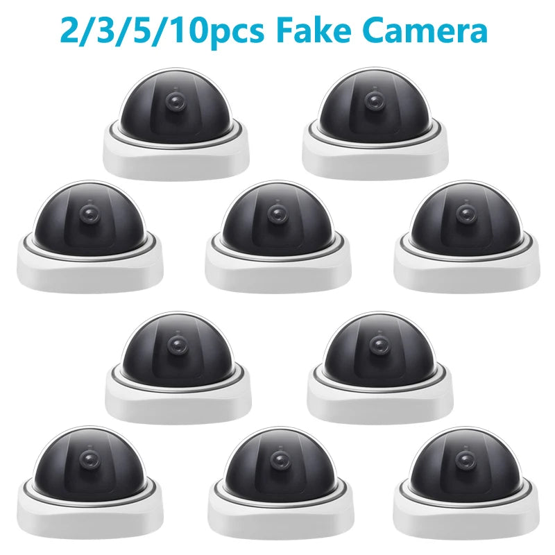2/3/5/10PCS Indoor Dummy Smart Surveillance Camera Home Dome Fake CCTV Security Camera with Flashing Red LED Lights No battery