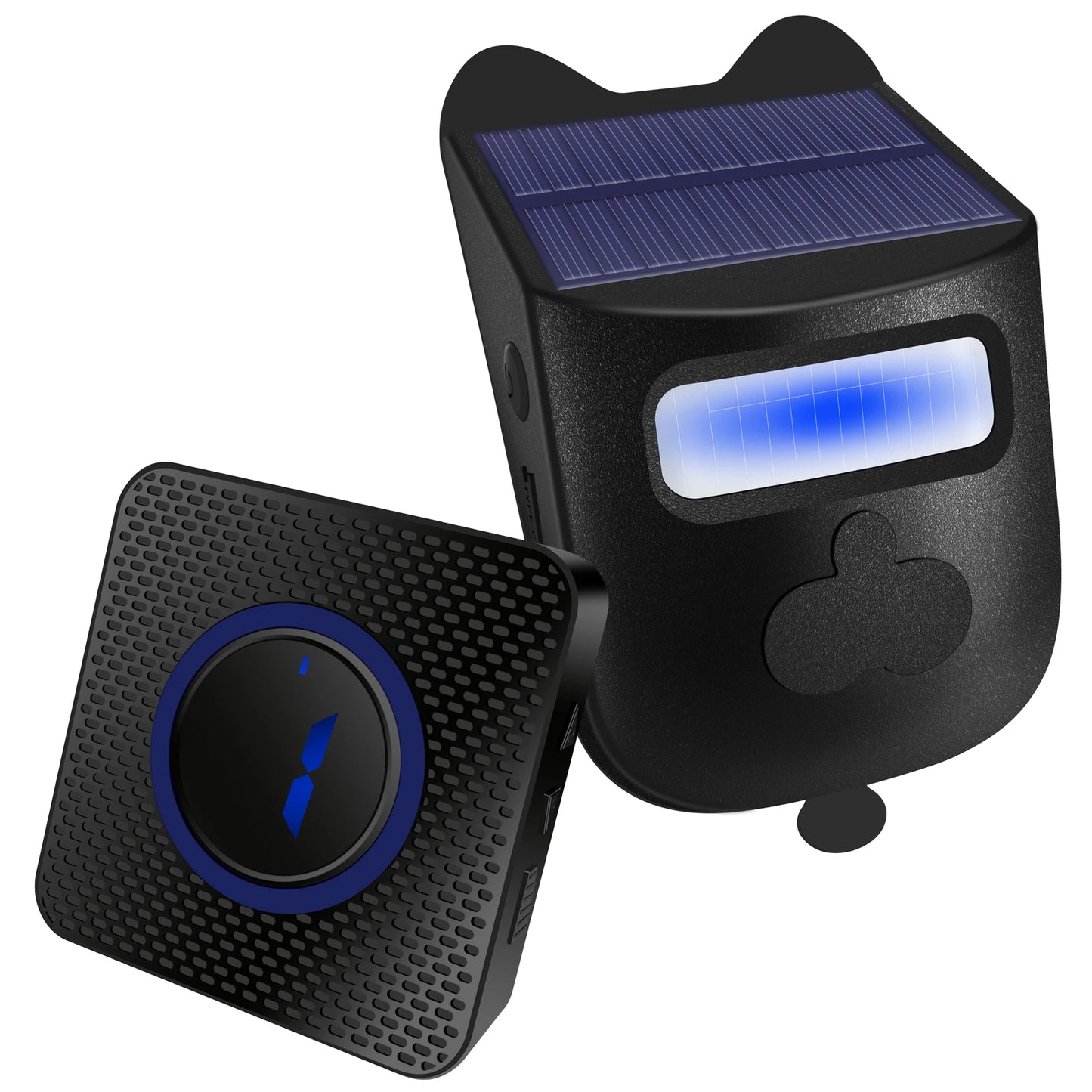 Motion Sensor Chime, Solar Chime, Security Sensor, Door Security Alert, 4 Levels of Volume, Solar Wireless Doorbell