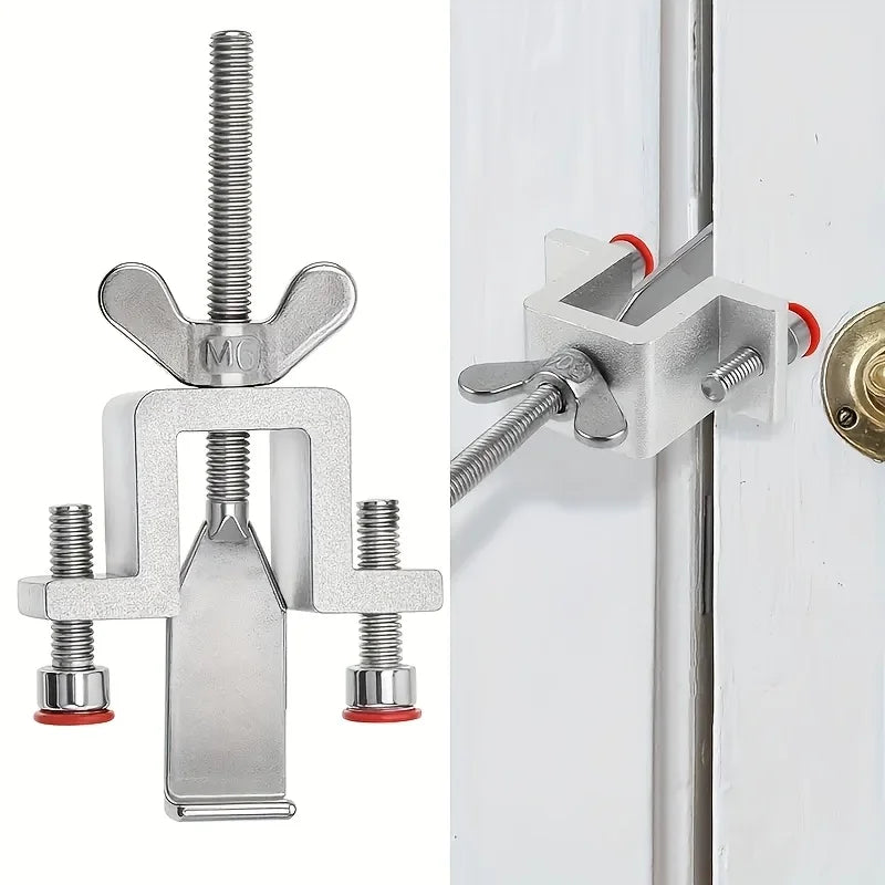 Portable Door Lock Dual Nut Adjustment Body Hotel Door Locks Self-Defense Door Stop Travel Anti-theft Door Stopper Safety Lock