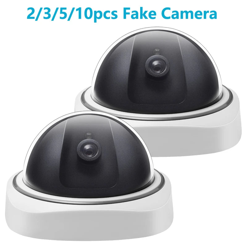 2/3/5/10PCS Indoor Dummy Smart Surveillance Camera Home Dome Fake CCTV Security Camera with Flashing Red LED Lights No battery