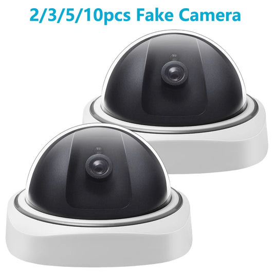 2/3/5/10PCS Indoor Dummy Smart Surveillance Camera Home Dome Fake CCTV Security Camera with Flashing Red LED Lights No battery