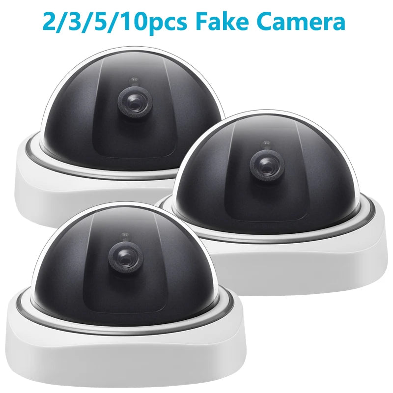 2/3/5/10PCS Indoor Dummy Smart Surveillance Camera Home Dome Fake CCTV Security Camera with Flashing Red LED Lights No battery