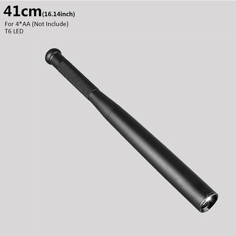 Baseball Bat LED Flashlight Waterproof Super Bright Aluminium Alloy Torch for Emergency Self Defens Outdoor Lighting