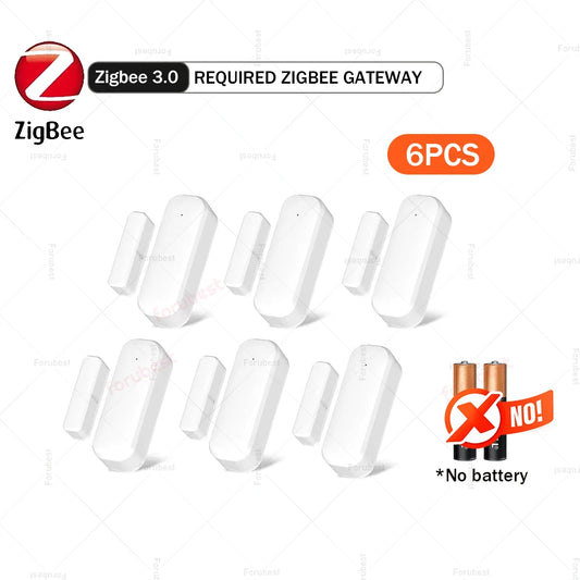 Zigbee Door Sensor Window Sensor Wireless Magnetic Open Closed Detector Smart Home Security Burglar Sensor For Tuya Z2M HA Hub