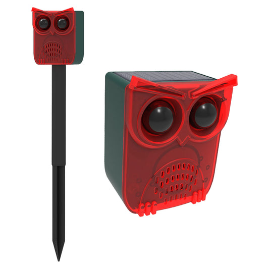 Solar Outdoor Motion Sensor Alarm Waterproof Home Security Alarm Dog Barking&Gunshot Sound Animal Repeller Loud Noise Maker