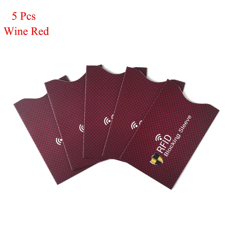 5Pcs Anti Theft for RFID Credit Card Protector Blocking Cardholder Sleeve Skin Case Covers Protection Bank Card Case New