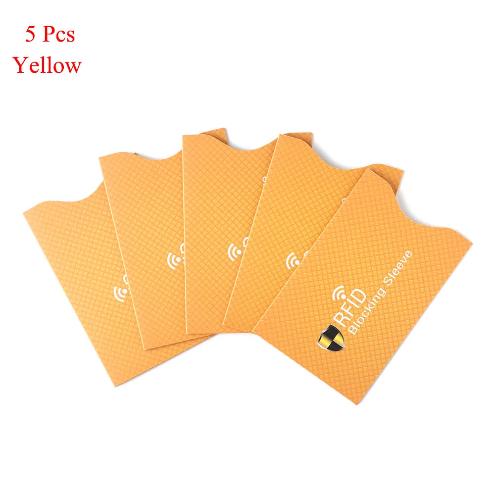5Pcs Anti Theft for RFID Credit Card Protector Blocking Cardholder Sleeve Skin Case Covers Protection Bank Card Case New